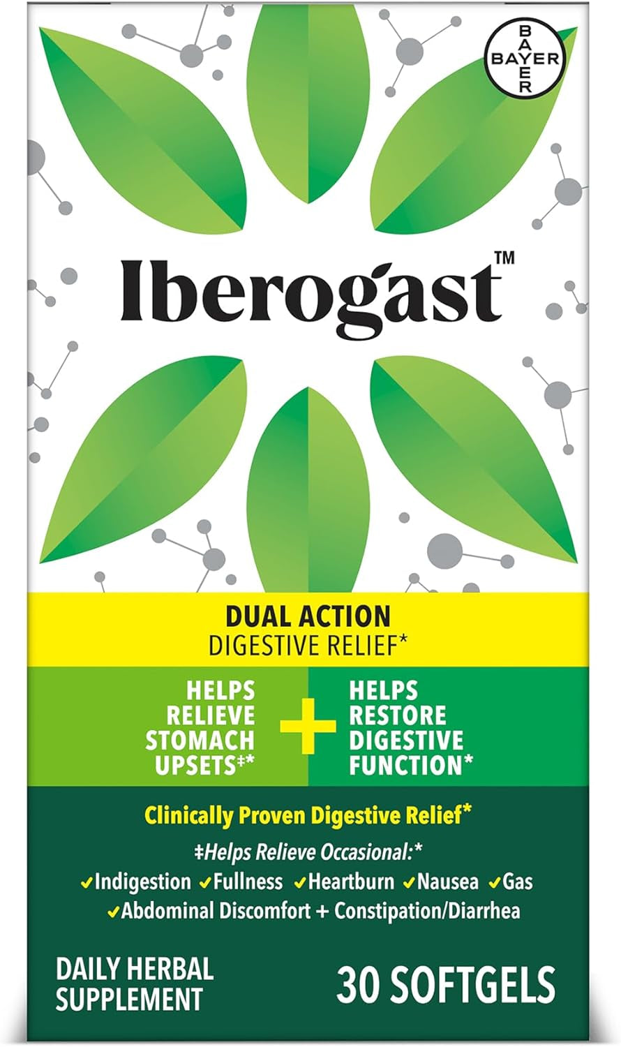 Dual Action Digestive Relief, Daily Herbal Supplement