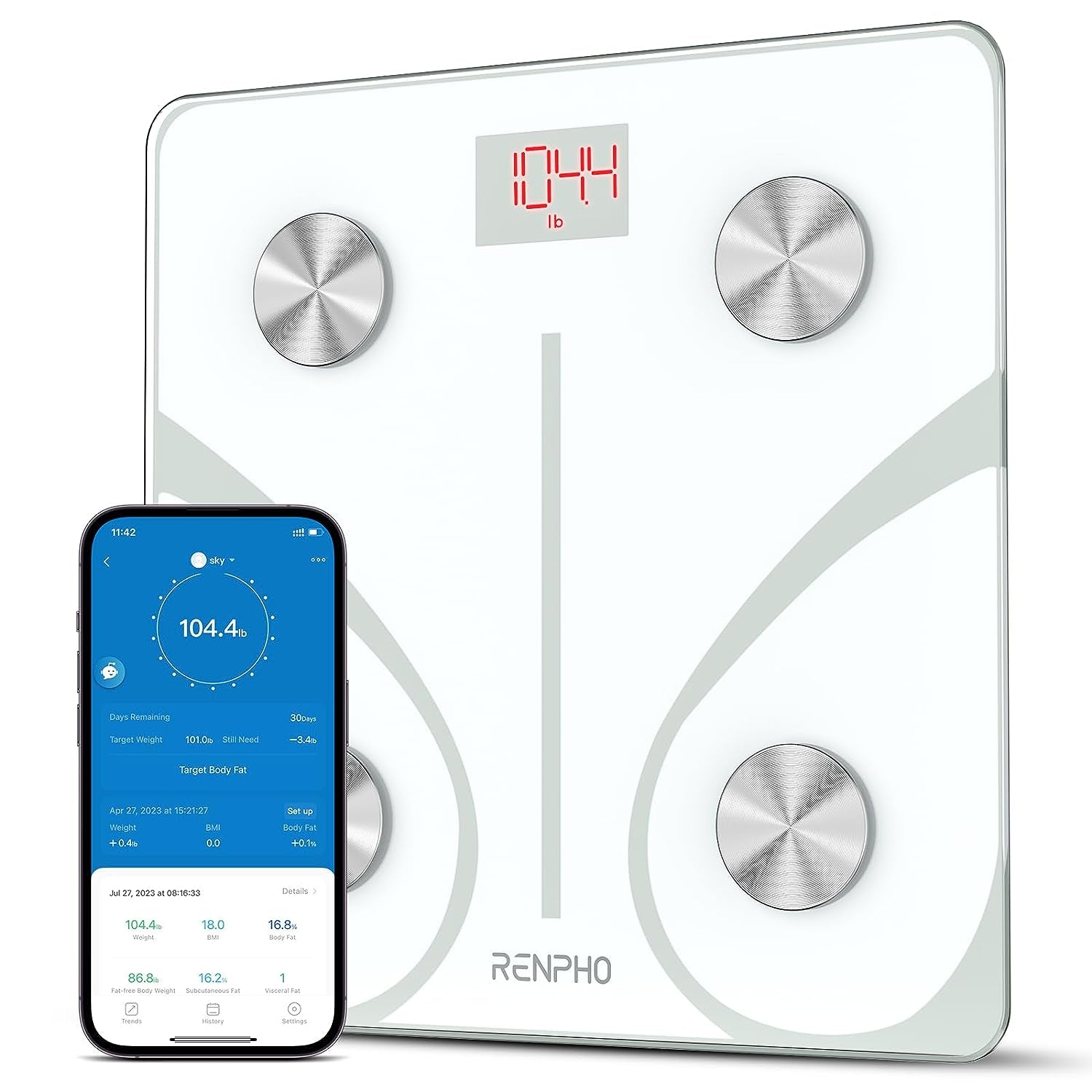 Smart Scale for Body Weight, Digital Bathroom Scale  Body Fat Scale