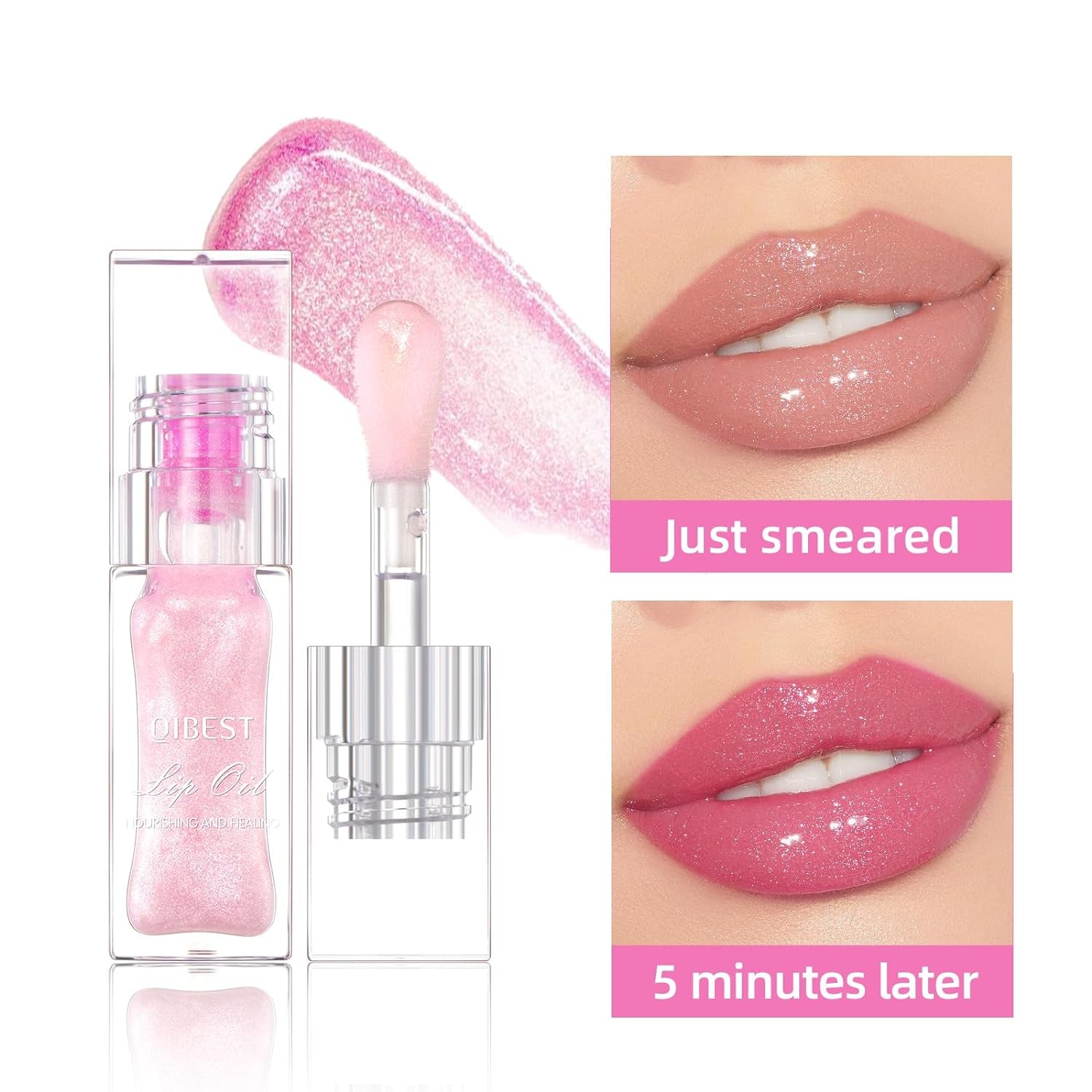 Magic Color Changing Moisturizing Lip Glow Oil Plumping Glimmer Glow Lipstick