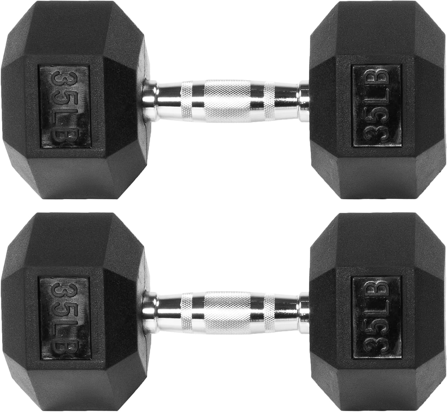 Rubber Encased Hex Dumbbell