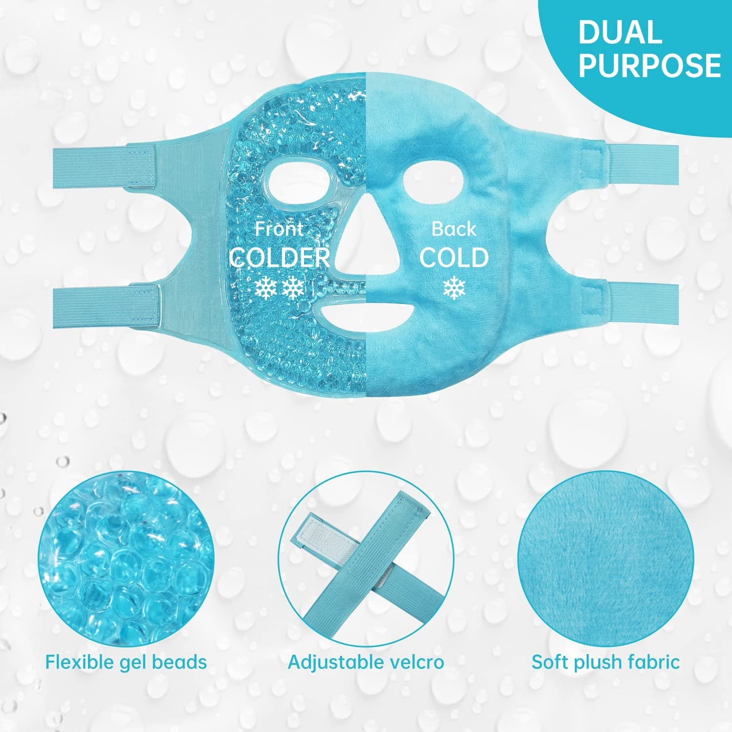 Cold Face Eye Mask Ice Pack Reduce Face Puff, Dark Circles