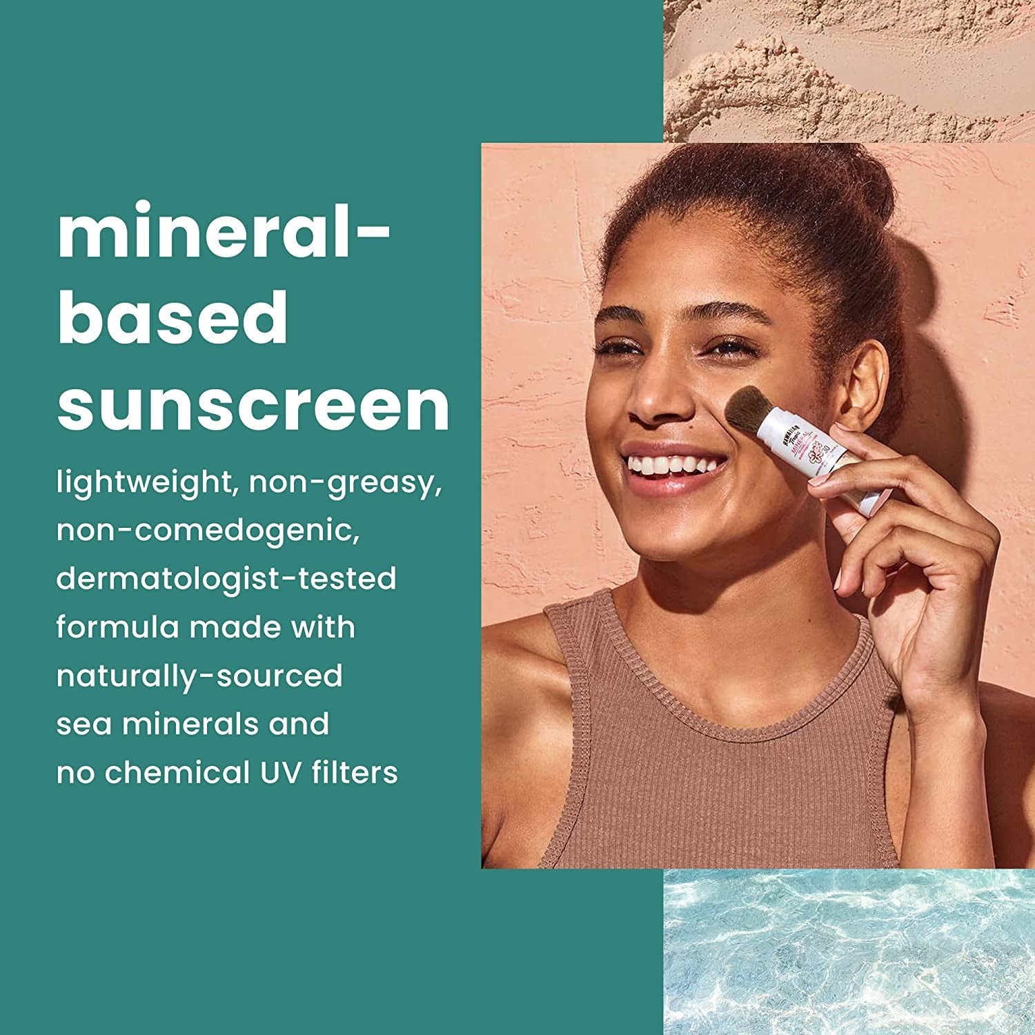 Mineral Powder Sunscreen Brush SPF 30 | SPF Powder Sunscreen for Face