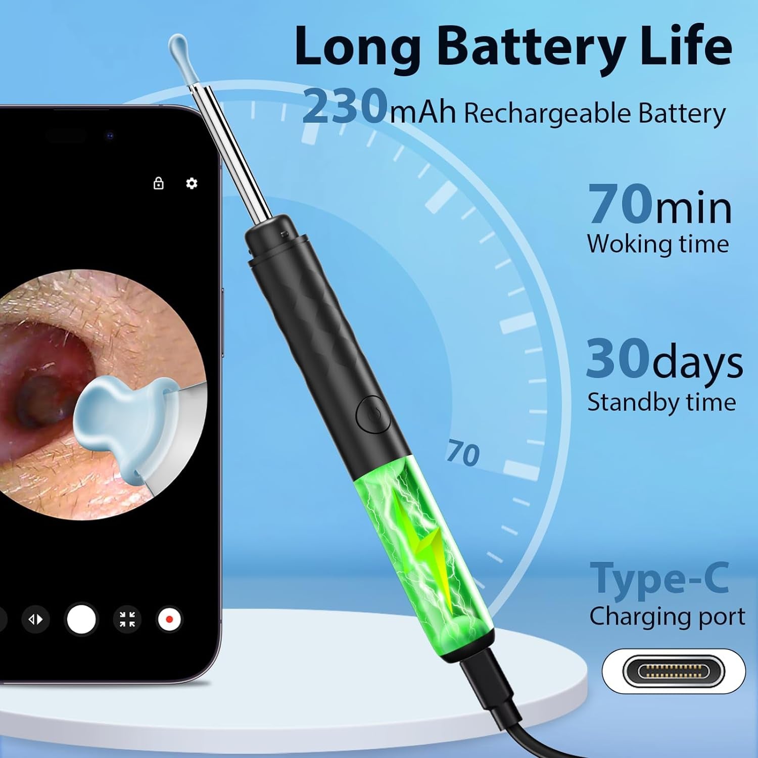 Ear Wax Removal Tool Camera, Ear Cleaner with Camera, 