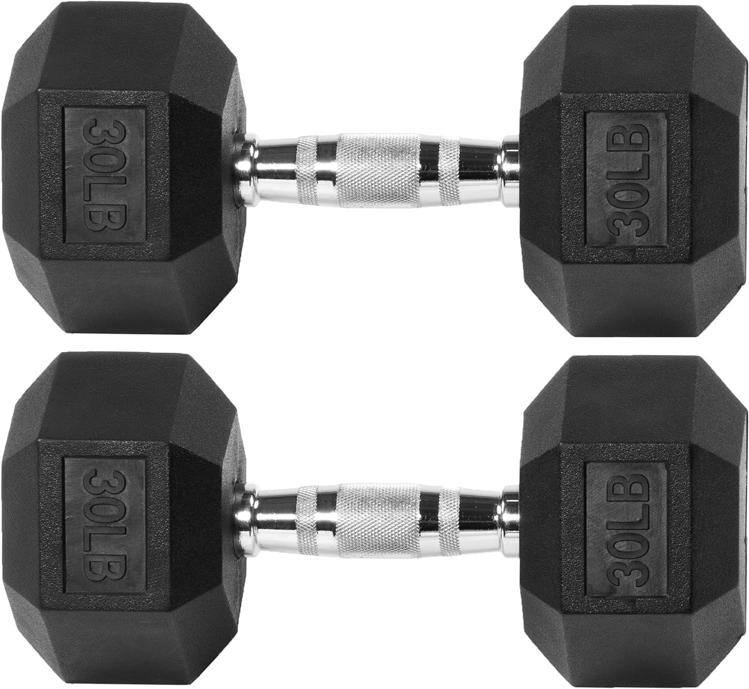 Rubber Encased Hex Dumbbell