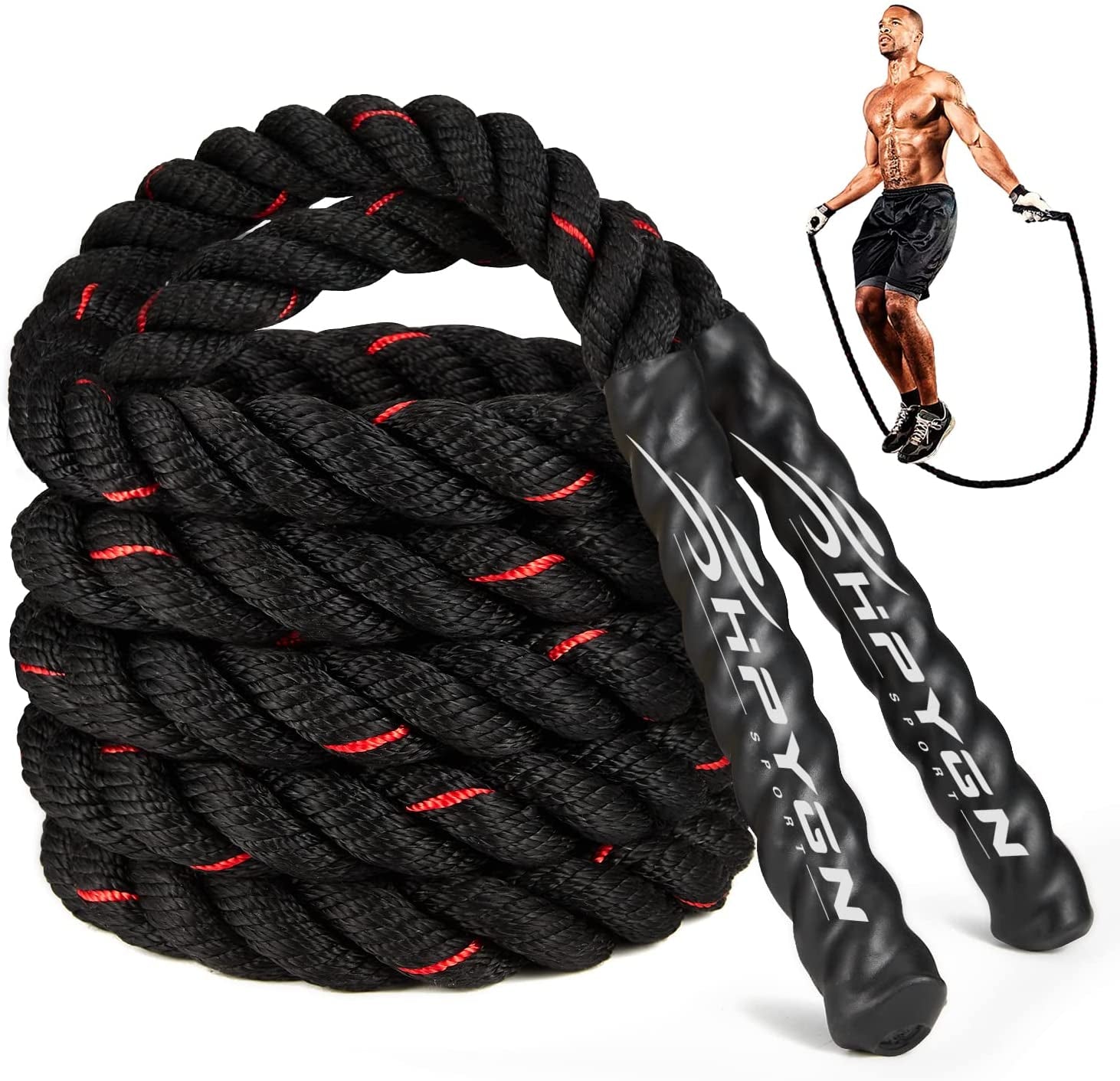 Jump Rope, Weighted Jump Ropes for Men Women, 2.8Lb 3Lb 5Lb Heavy 