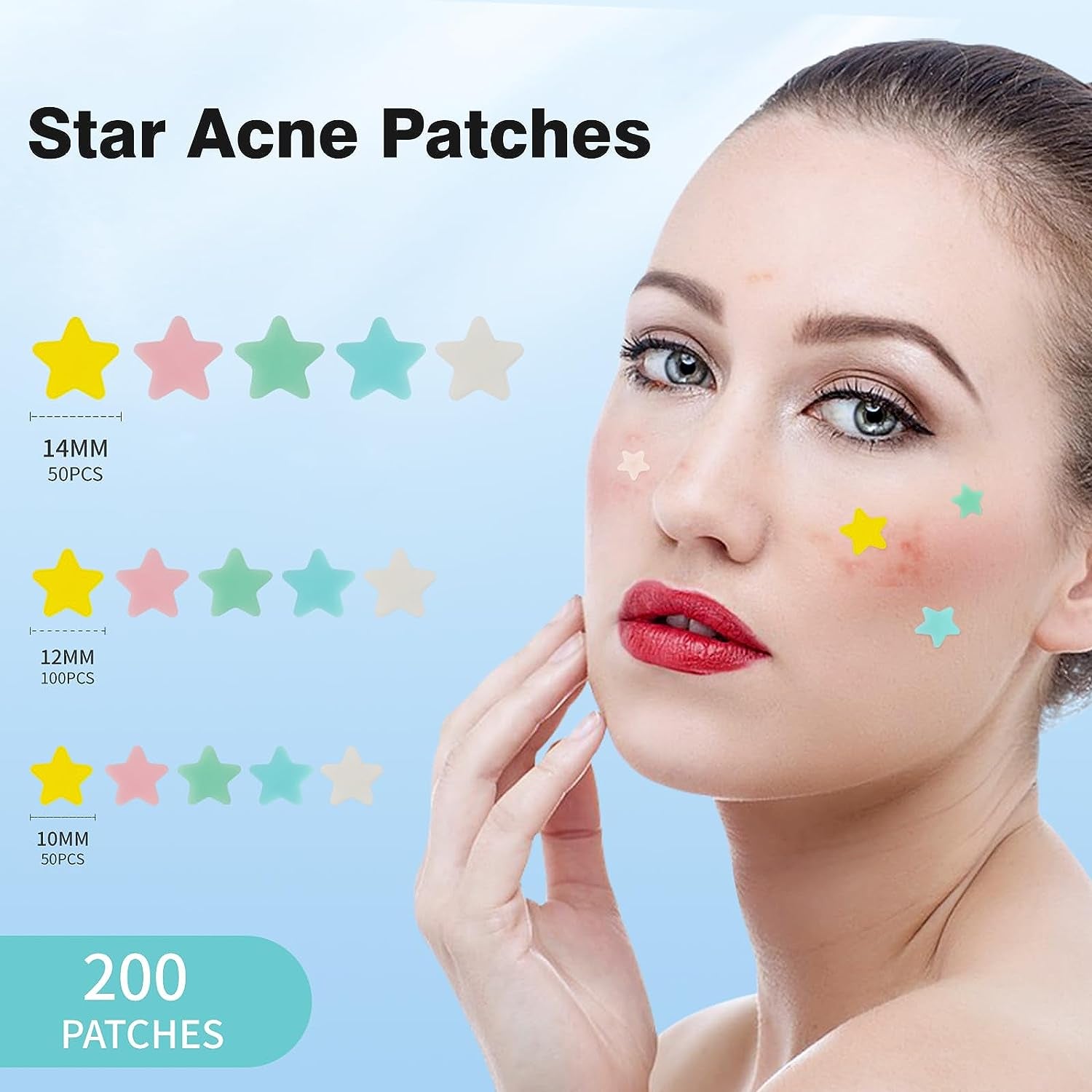 Pimple Patches for Face, Hydrocolloid Acne Patches, Cute Star Zit Covers