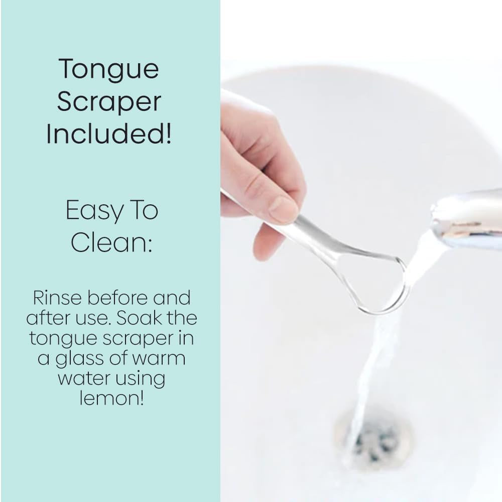 Ayurveda Pulling Oil Mouthwash and Tongue Scraper