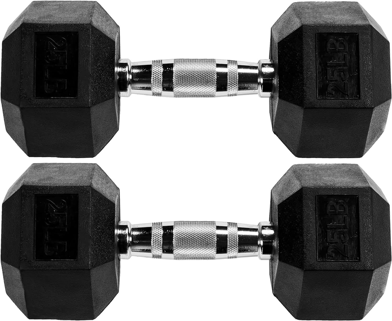 Rubber Encased Hex Dumbbell