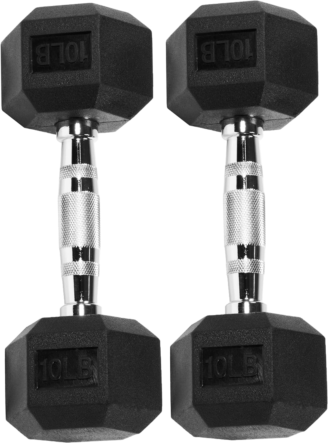 Rubber Encased Hex Dumbbell, Pairs or Sets, Multiple Packages