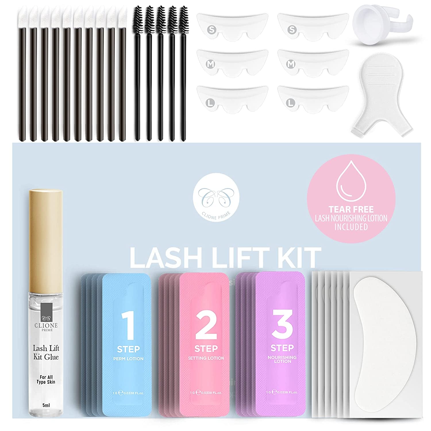 Lash Lift Kit - Eyebrow Lamination 5 Applications Kit Home