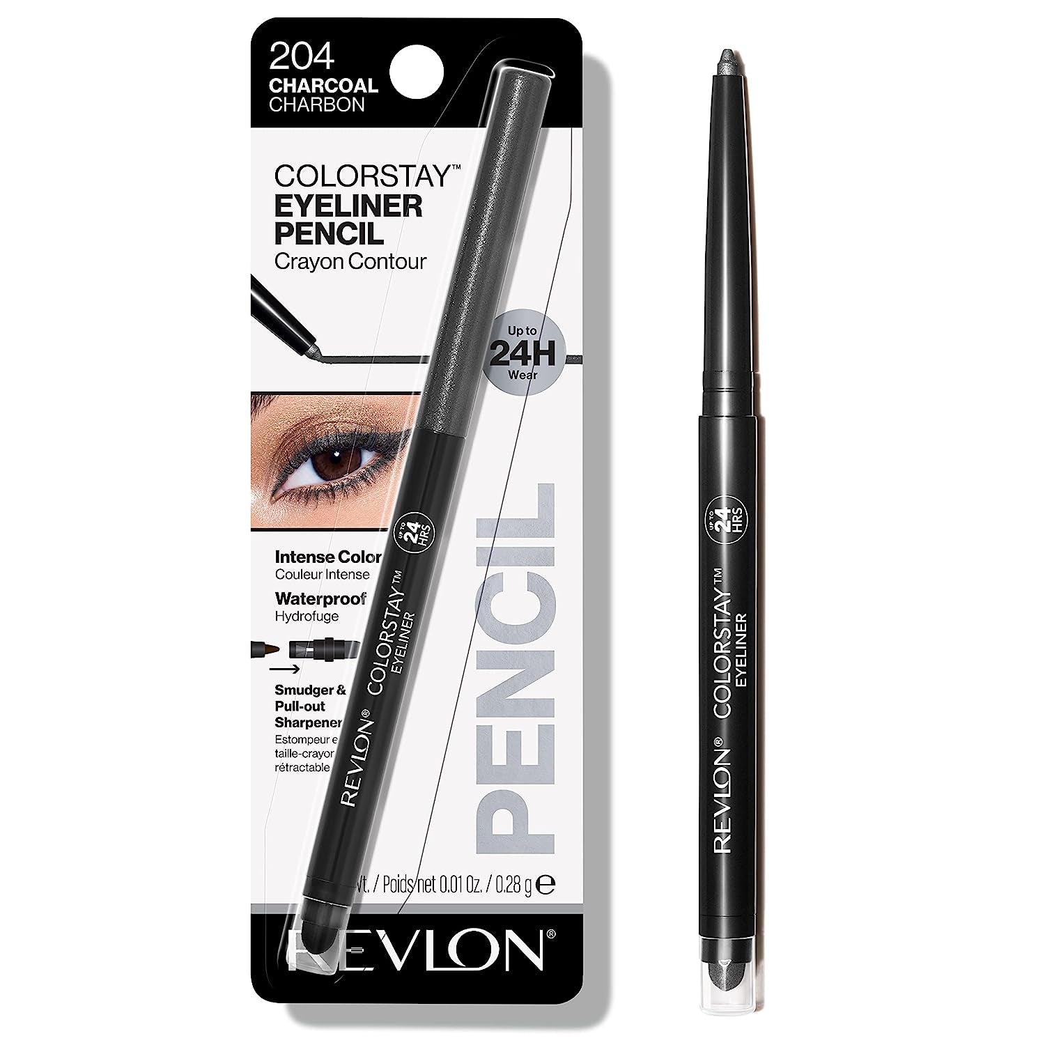 Pencil Eyeliner, Colorstay Eye Makeup with Built-In Sharpener, Waterproof