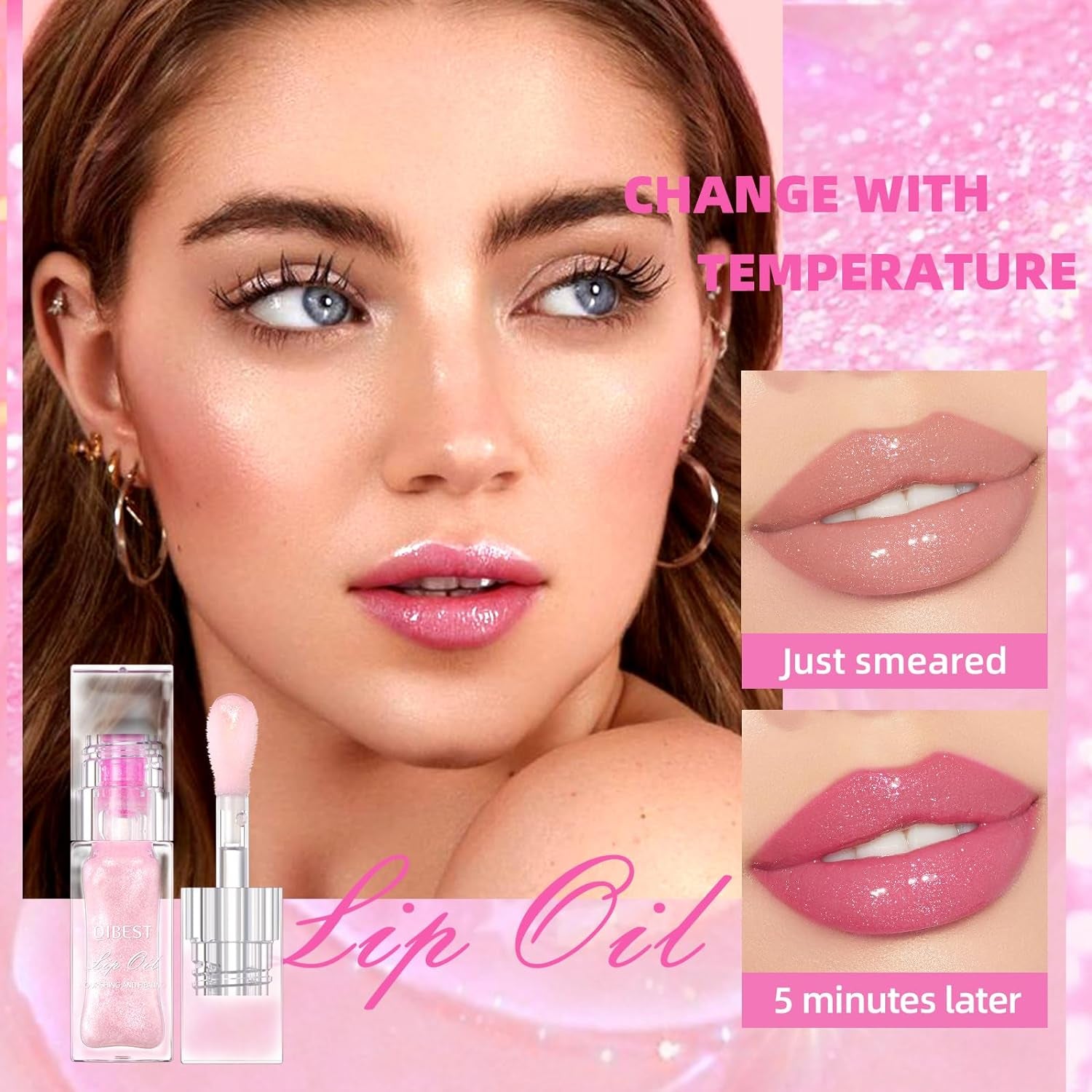 Magic Color Changing Moisturizing Lip Glow Oil Plumping Glimmer Glow Lipstick