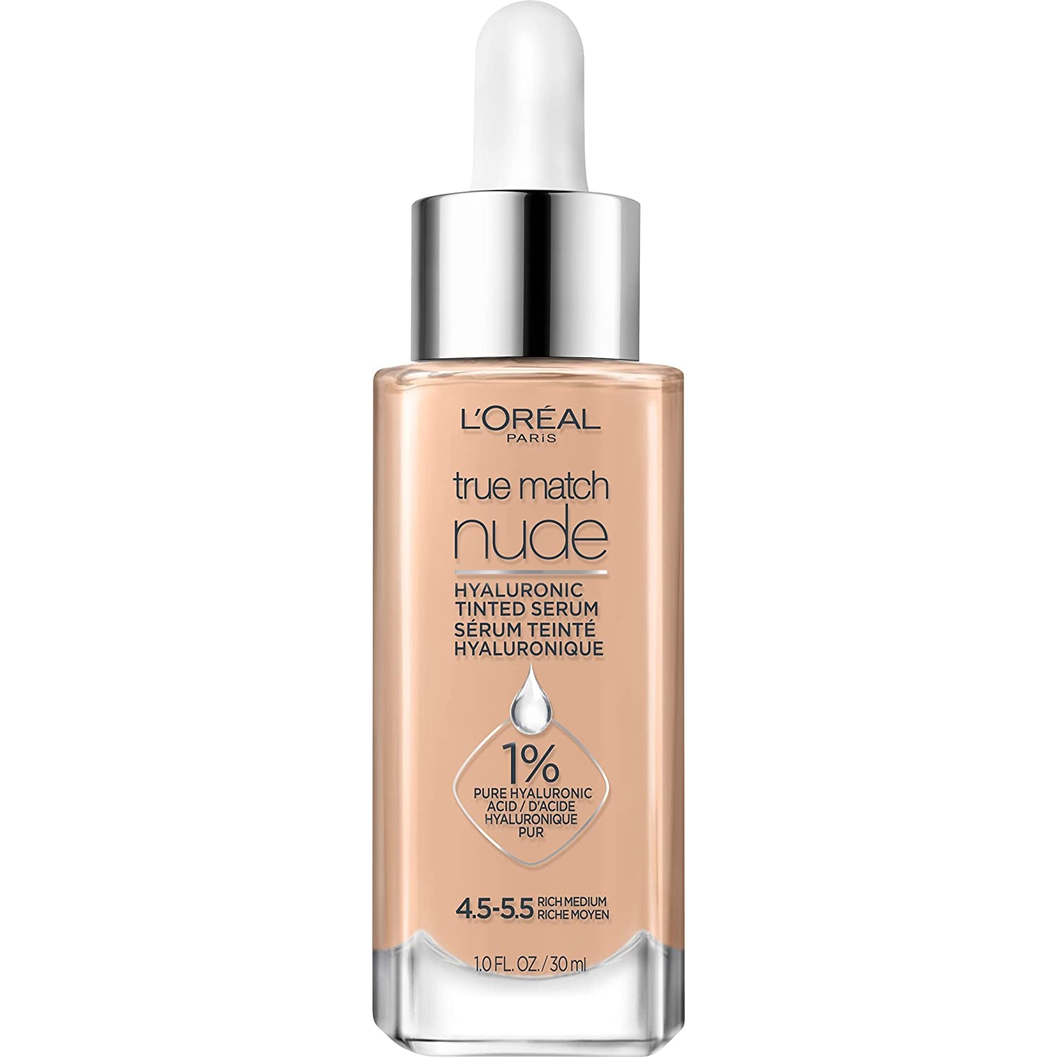 True Match Nude Hyaluronic Tinted Serum Foundation with 1% Hyaluronic Acid