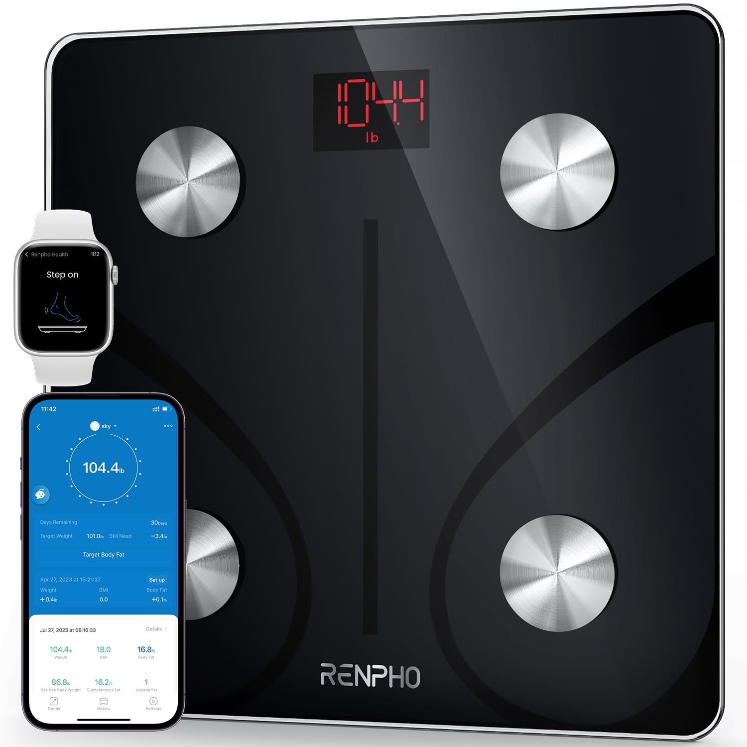 Smart Scale for Body Weight, Digital Bathroom Scale  Body Fat Scale