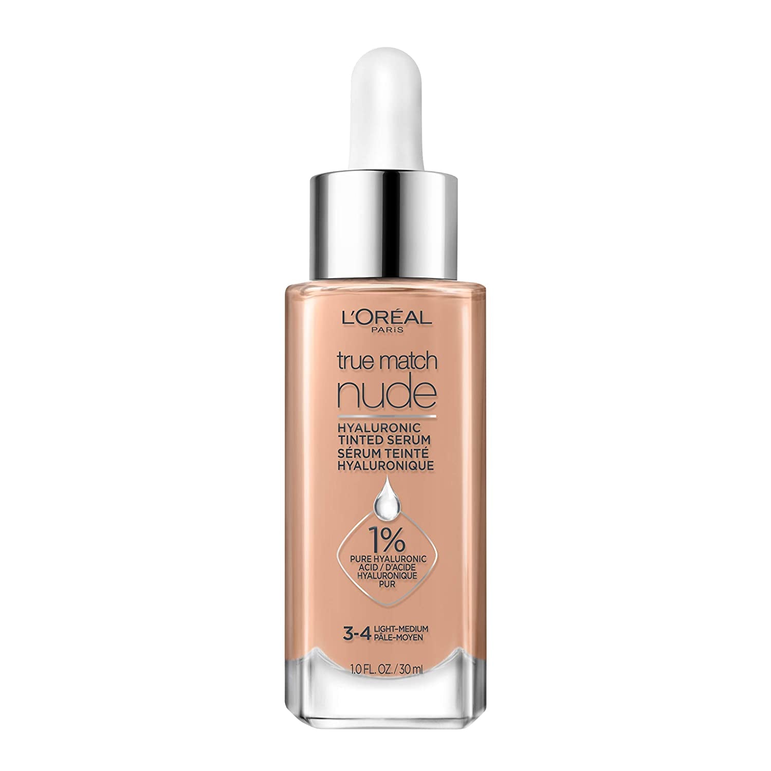 True Match Nude Hyaluronic Tinted Serum Foundation with 1% Hyaluronic Acid