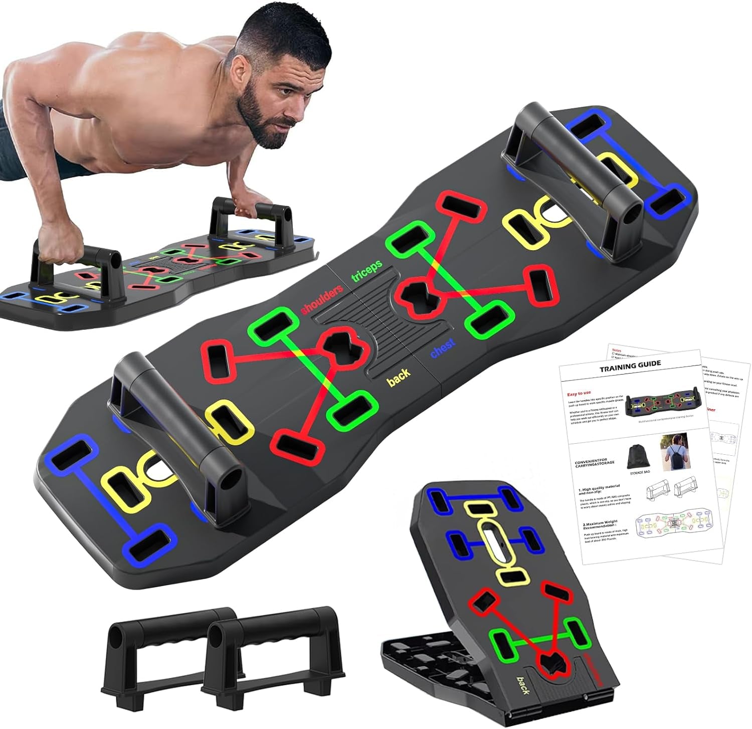 Push up Board, Portable Multi-Function Foldable 10 in 1 