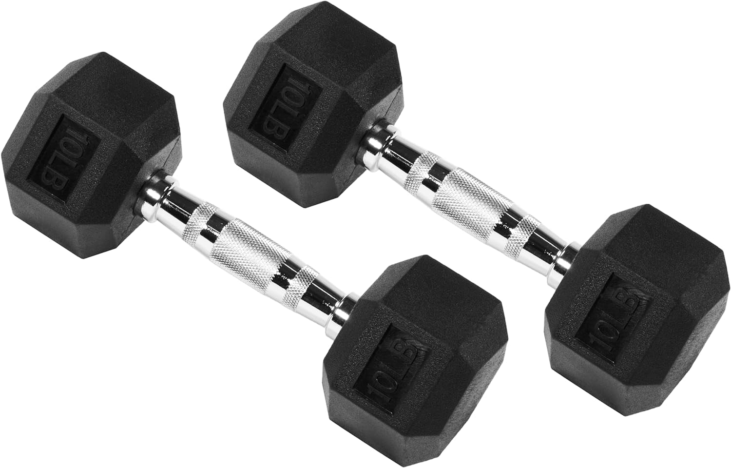 Rubber Encased Hex Dumbbell, Pairs or Sets, Multiple Packages
