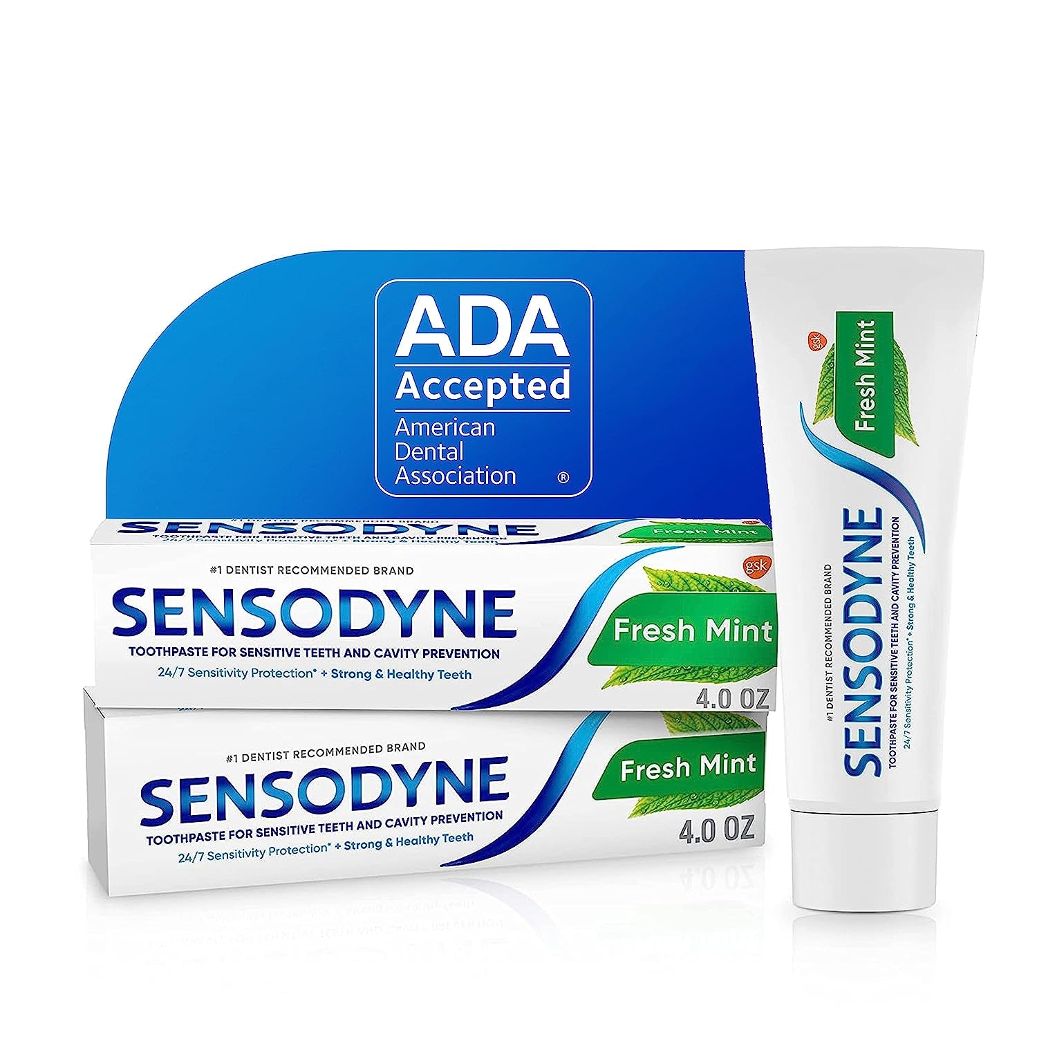 Fresh Mint Sensitive Toothpaste, ADA Accepted Toothpaste for Cavity Prevention 