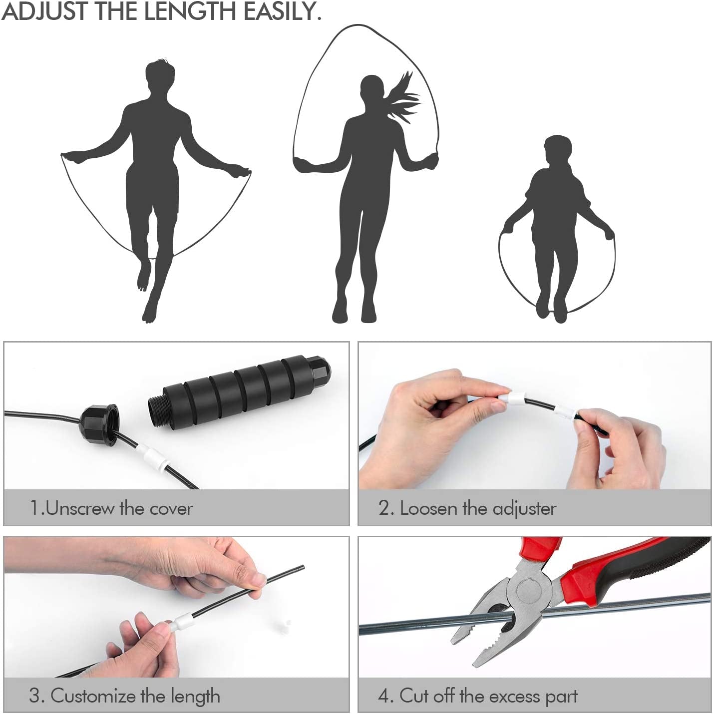 Jump Rope, Tangle-Free Rapid Speed Jumping Rope Cable