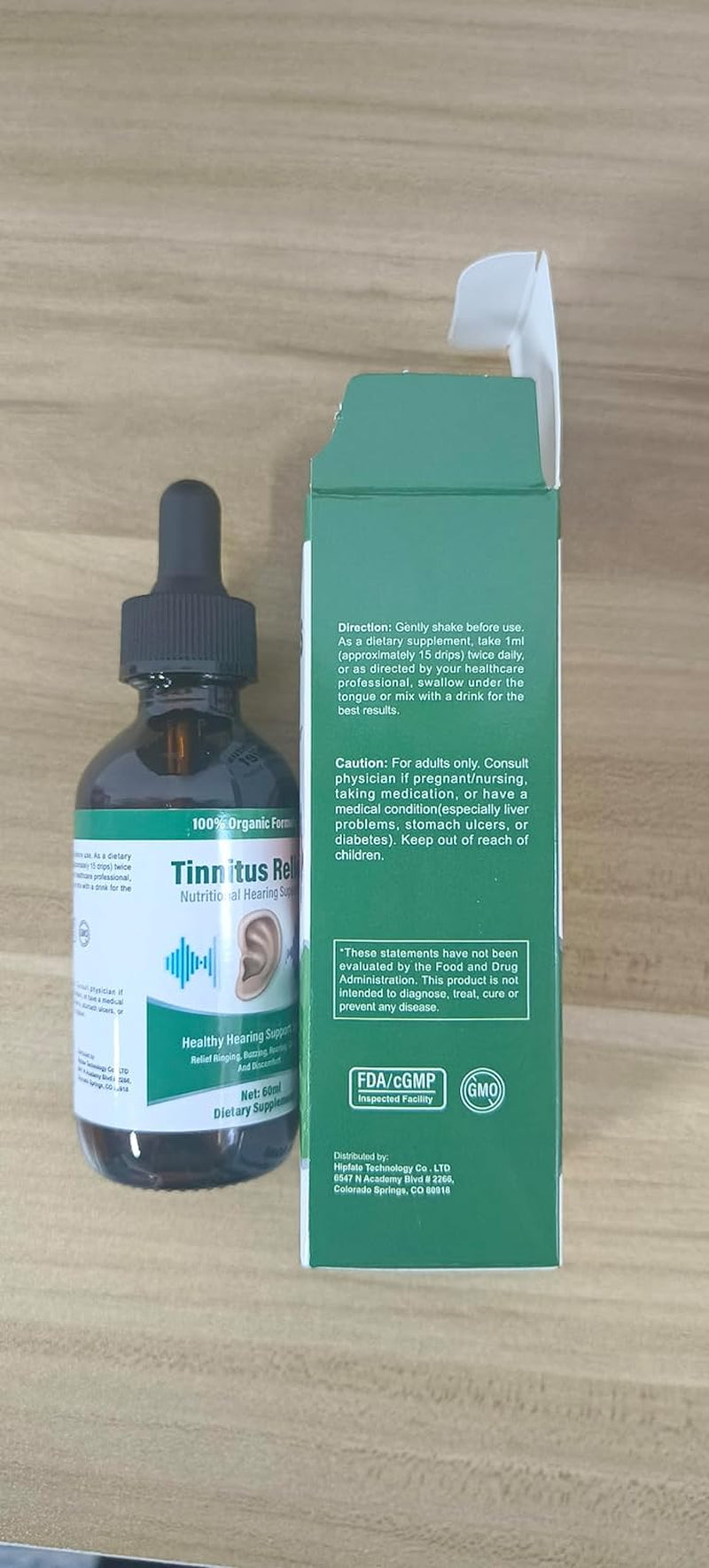 Tinnitus Relief for Ringing Ears, 60ML Natural Herbal Tinnitus 