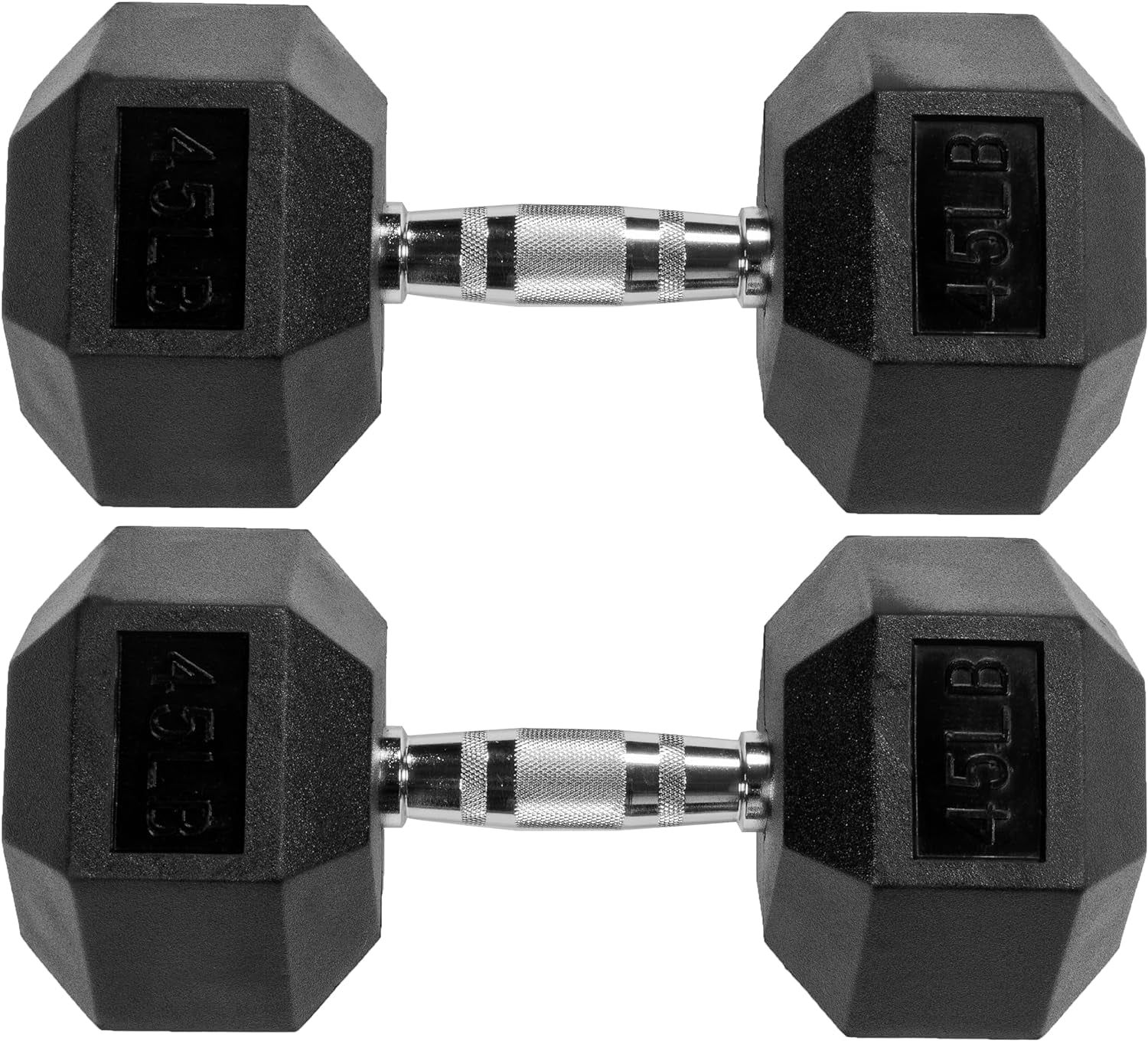 Rubber Encased Hex Dumbbell