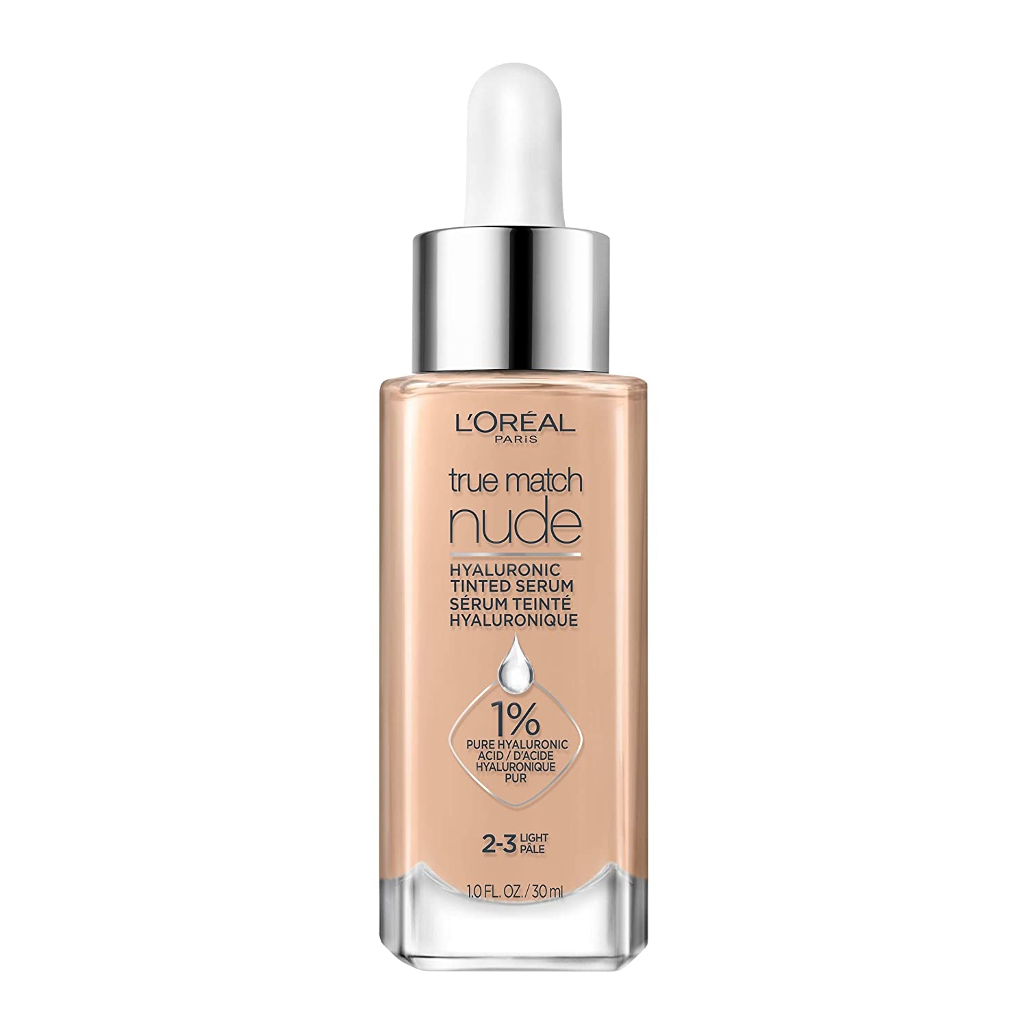 True Match Nude Hyaluronic Tinted Serum Foundation with 1% Hyaluronic Acid