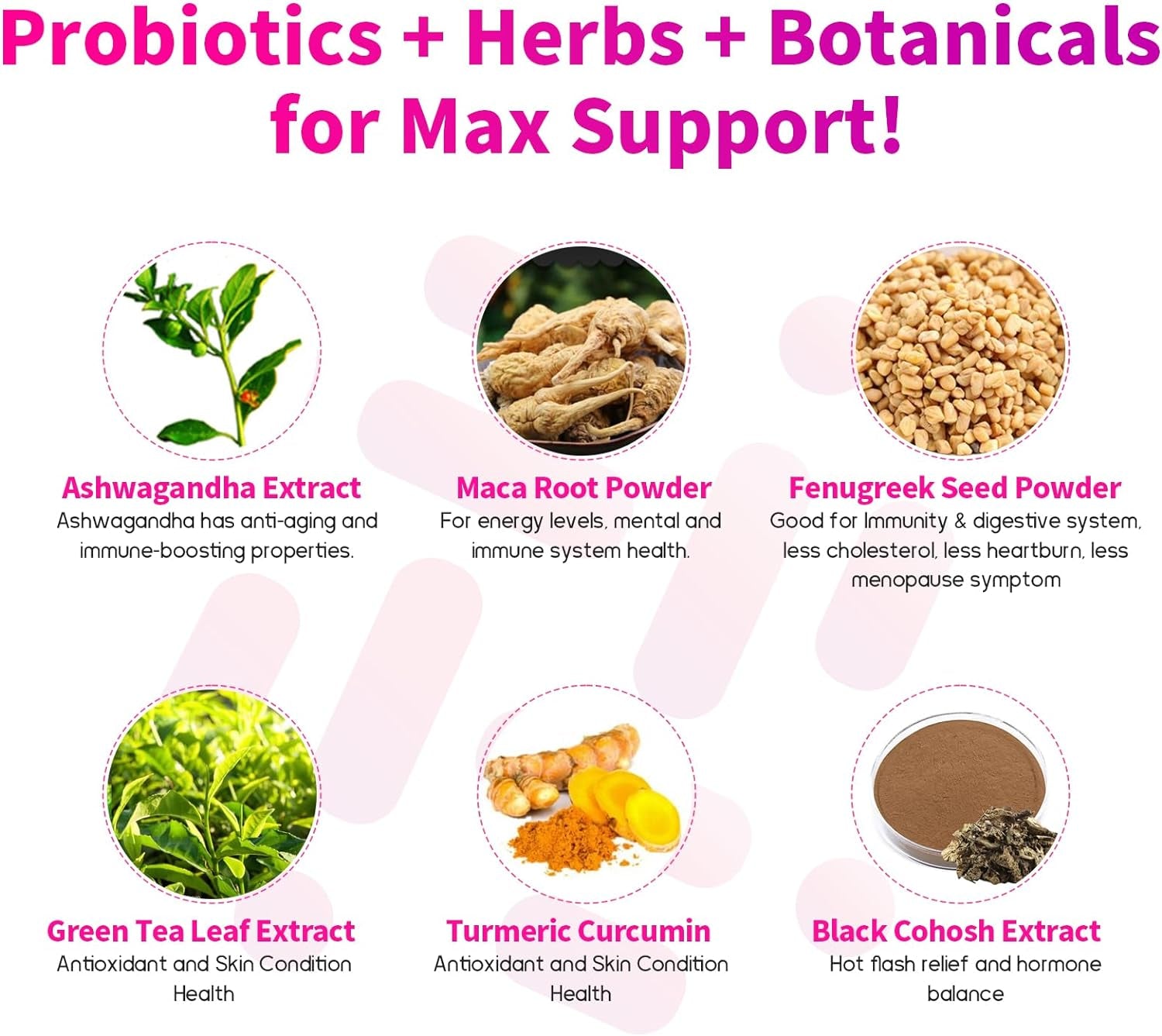 120 Billion CFU Probiotic - Menopause Support Probiotics for Women