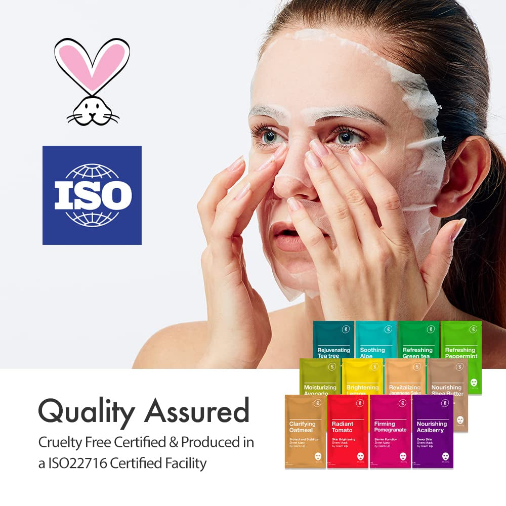 Premium Facial Sheet Mask 12 Combo (Pack of 12) | Face Masks Skincare
