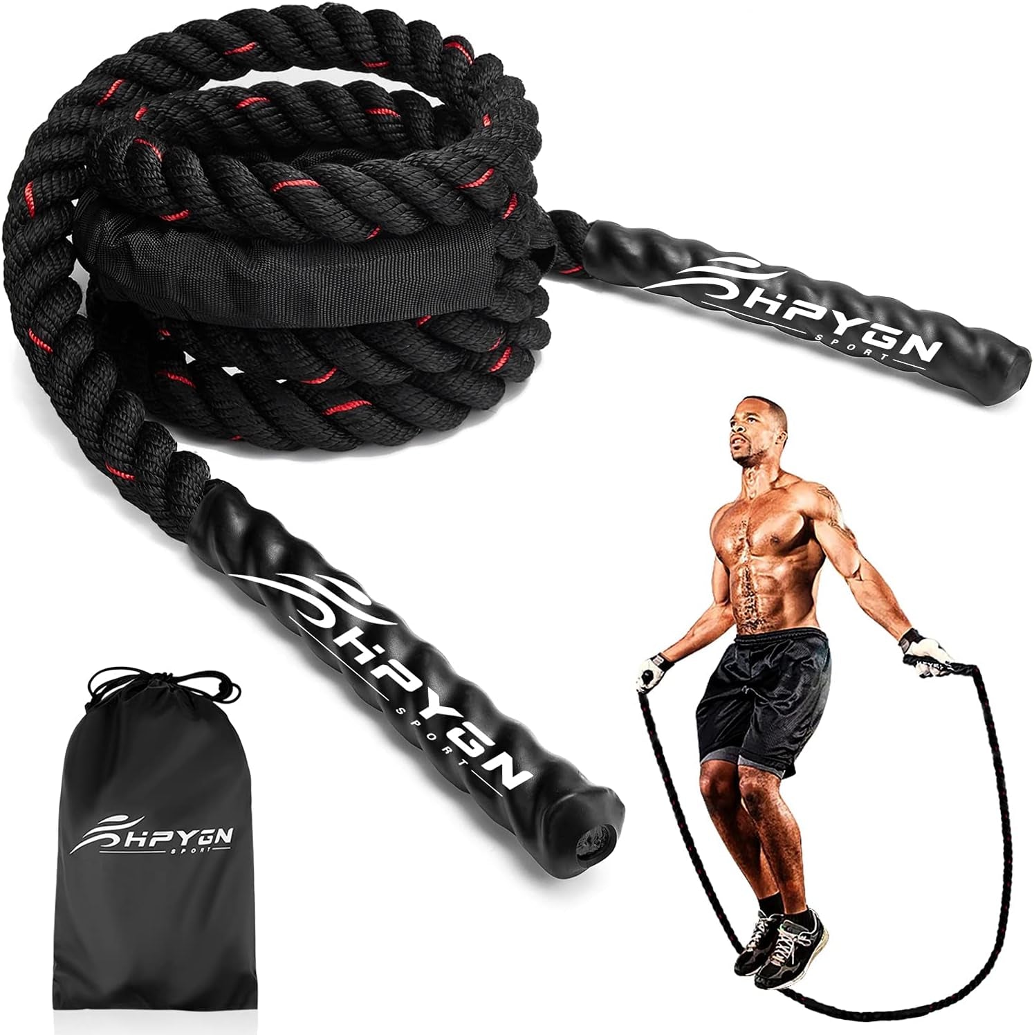 Jump Rope, Weighted Jump Ropes for Men Women, 2.8Lb 3Lb 5Lb Heavy 