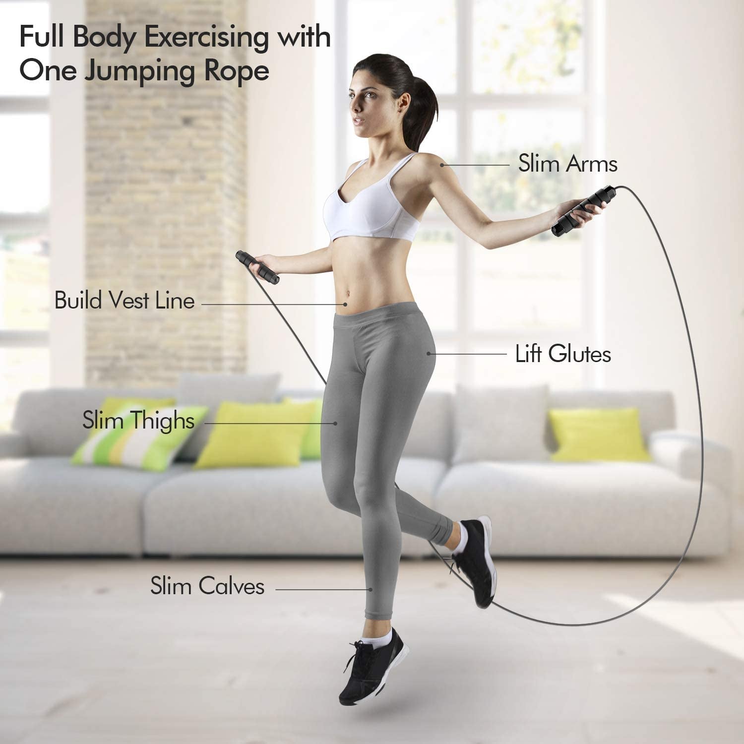 Jump Rope, Tangle-Free Rapid Speed Jumping Rope Cable