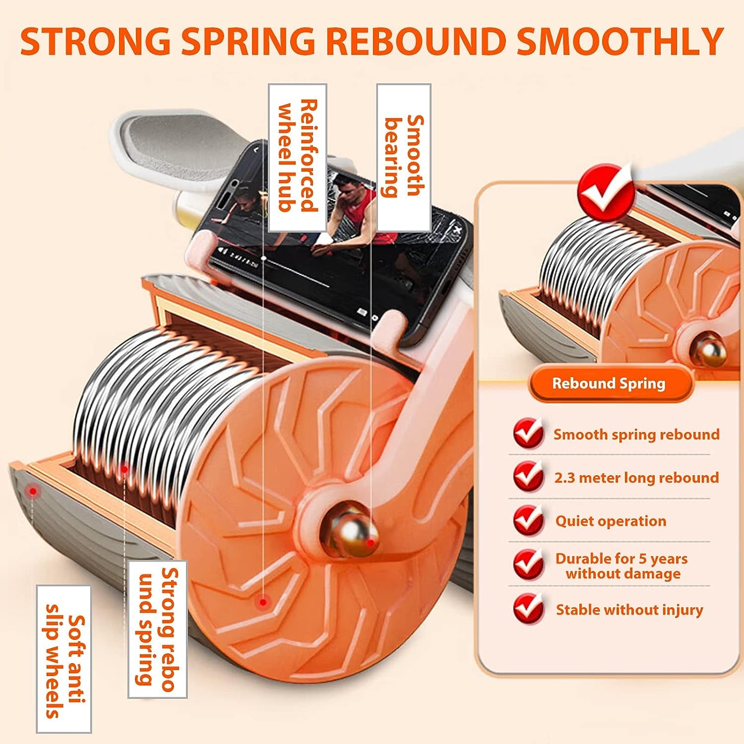 Elbow Support Automatic Rebound Abdominal Wheel
