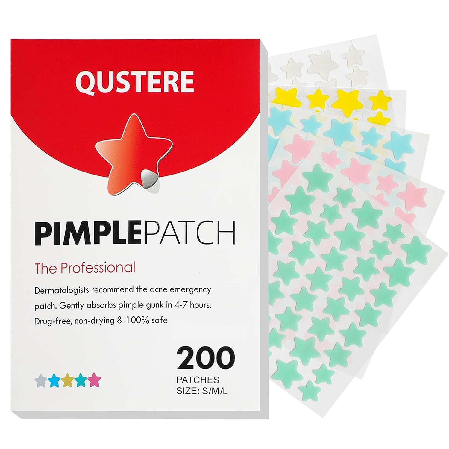 Pimple Patches for Face, Hydrocolloid Acne Patches, Cute Star Zit Covers