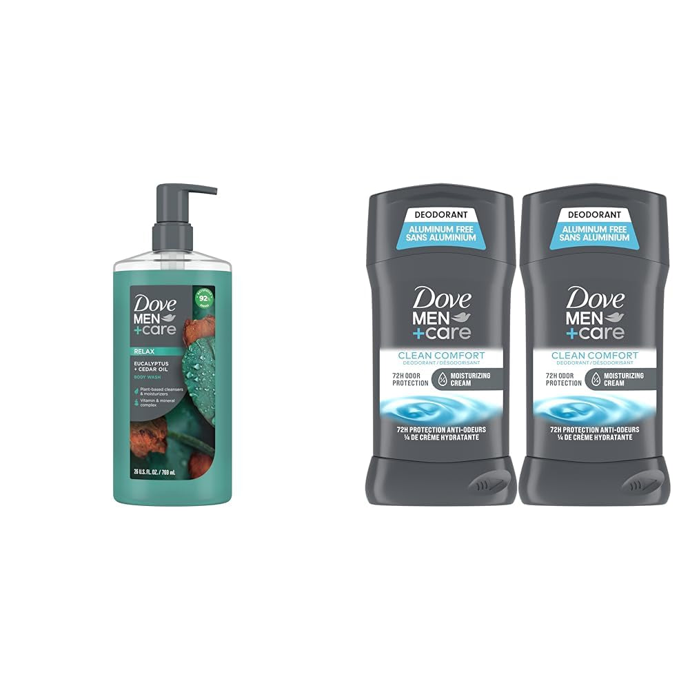 Dove Men+Care Body Wash Eucalyptus + Cedar Oil to Rebuild Skin 