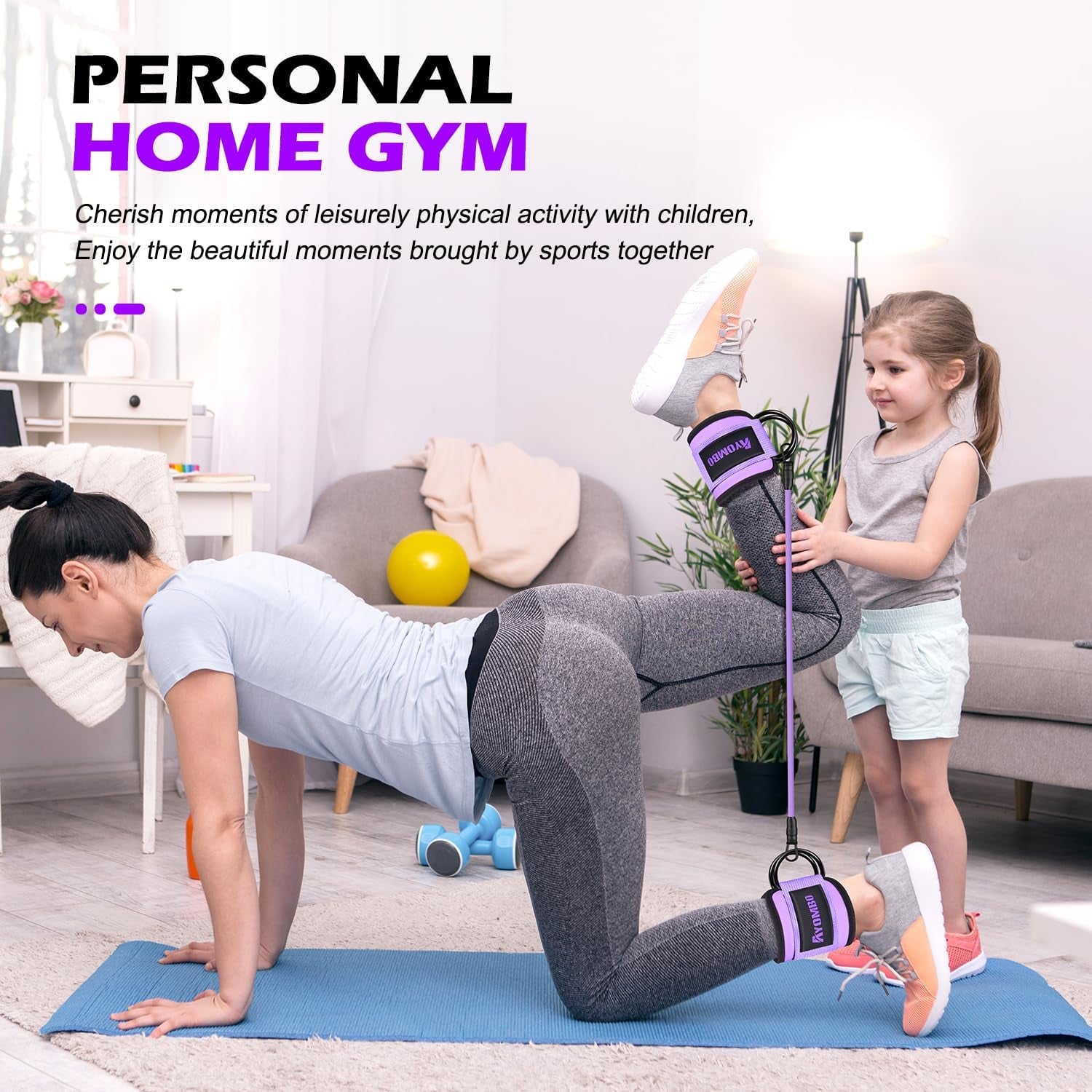 Resistance Bands with Cuffs, Ankle Bands for Working Out