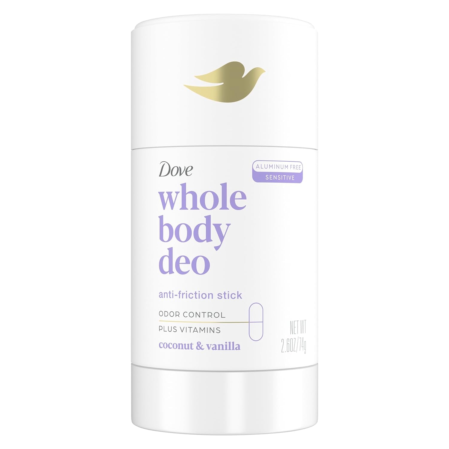 Whole Body Deo Aluminum Free Anti-Friction Deodorant Stick Coconut 