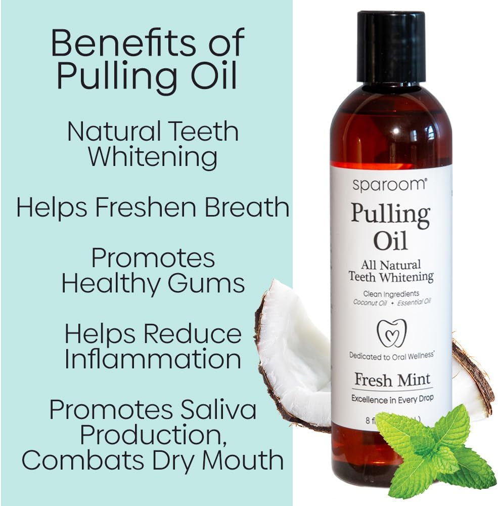 Ayurveda Pulling Oil Mouthwash and Tongue Scraper