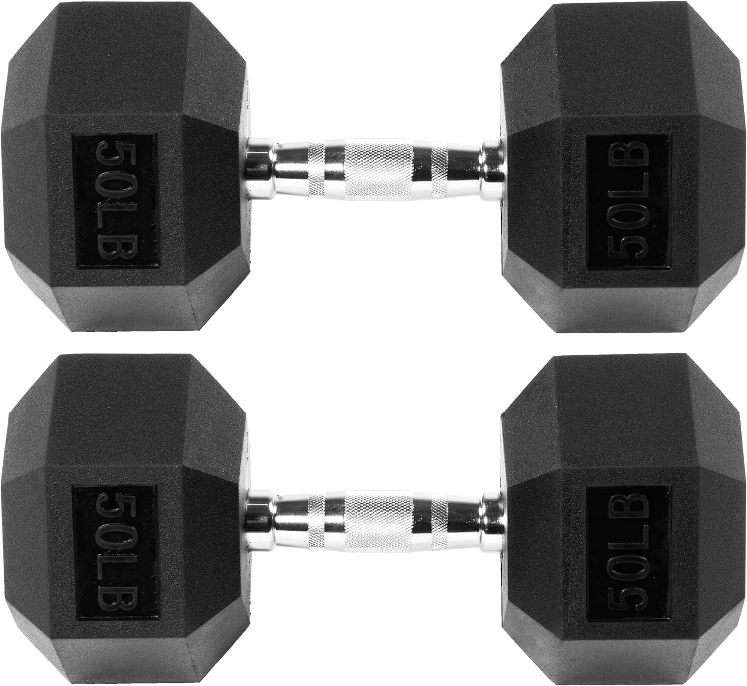 Rubber Encased Hex Dumbbell